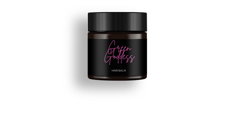 Nicole Déshon Green Goddess Balm with moringa, spinach, and hempseed oils for scalp nourishment and hair growth